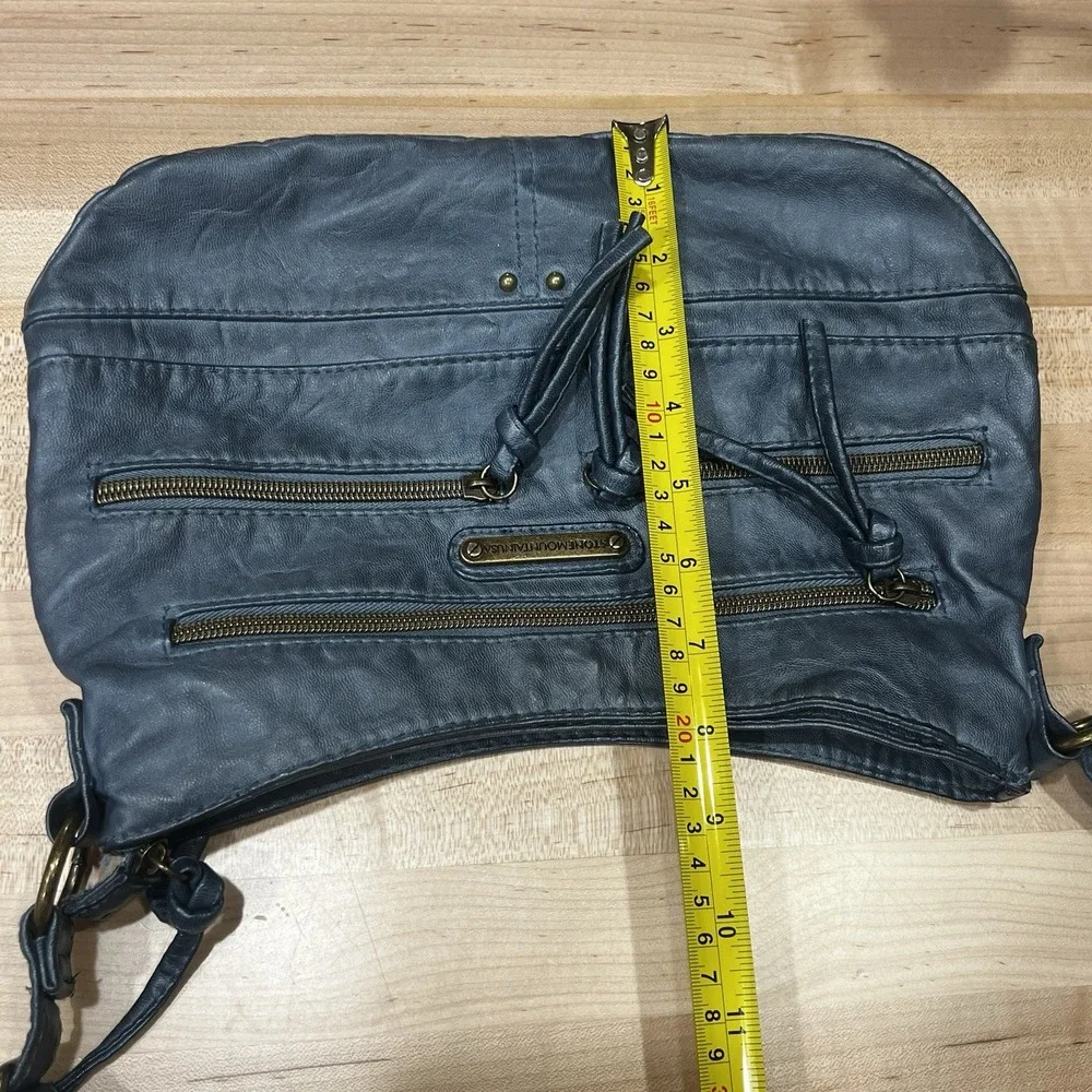 Stone‎ Mountain USA Blue Faux Leather Crossbody Bag